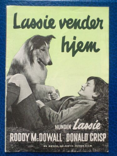 Danish movie program."Lassie Come Home" 1940.Roddy McDowell.Donald Crisp.
