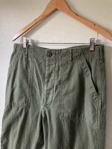 Vintage og 107 US Amy Pants 34x30 fit military button Type 1 Class - Picture 2 of 10