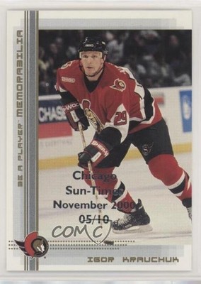 2000-01 ITG Be A Player Memorabilia 5/10 Igor Kravchuk #330 0c3