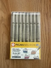 Sakura Pigma Micron Fineliners Pens, 0.25mm  (01-Assort Color)