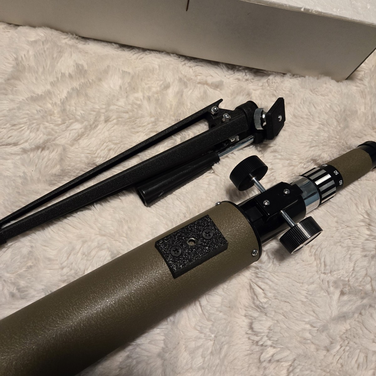 Tasco 20-60x50mm Zoom Spotting Scope w/ Tripod Box Manual Vintage