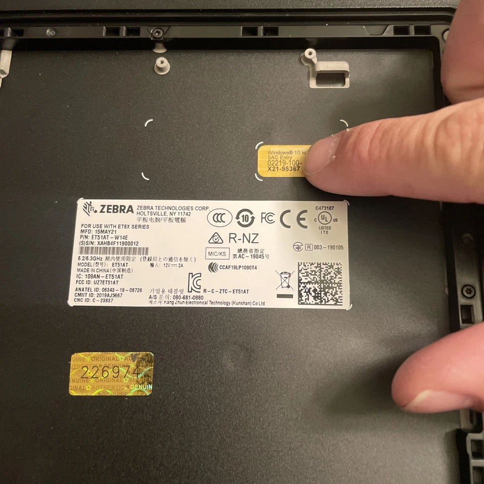 Zebra ET51AT-W14E Rugged Tablet Tested And Working No Password - Image 4 of 4