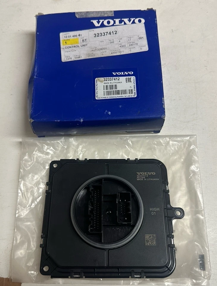 GENUINE NEW VOLVO MK2 XC60 V60 17-24 LED HEADLIGHT CONTROL MODULE P/N 32337412 - Image 2 of 4