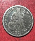 1874 US Seated LIBERTY SILVER Dime! "Philadelphia" Mint! VG/FINE! Old US Coin!