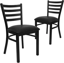 Hercules Series Commercial Ladder Back Restaurant Chairs, Modern Lightweight Met