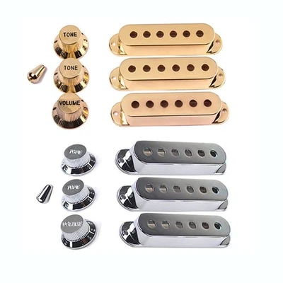 Electric Guitar Pickup Cover Single Coil Cover with Volumes Tone Control Knob - Image 1 of 4
