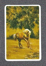 Vintage Swap Playing Card Horse illustrations 1970's Swap Cards #a19