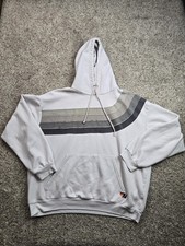 Aviator Nation Wave Stripe Hoodie Mens XL Gray Pullover Long Sleeve USA