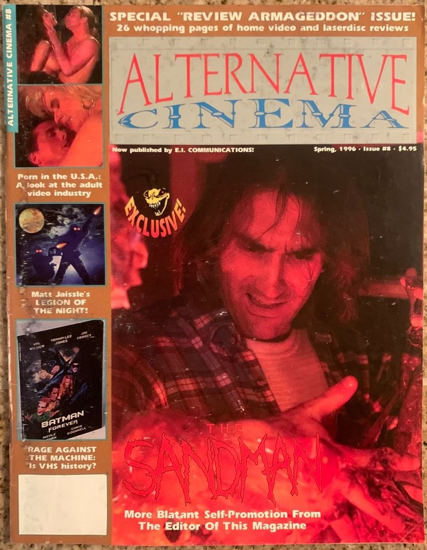 ALTERNATIVE CINEMA  # 8 Spring 1996 Brinke Steven’s The Sandman Excellent
