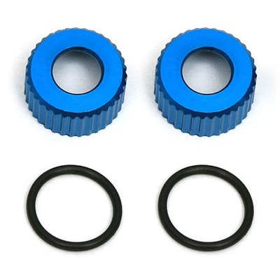 NEW Associated SCS3 Shock Bottom Caps (2) Blue for RC10B5 / B5M