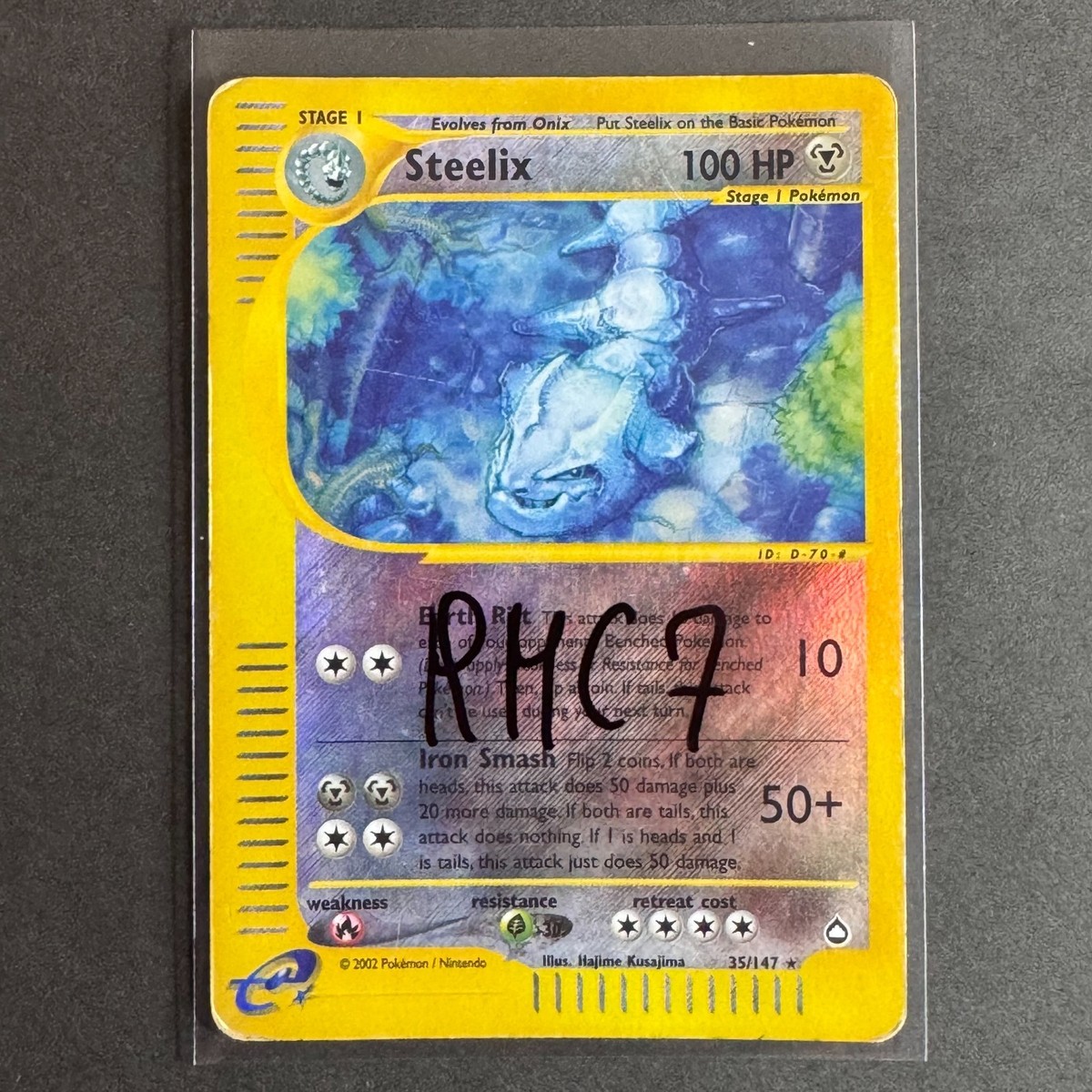 STEELIX #35/147 Holo Reverse Eng Aquapolis E-Series 2002 - Pokemon