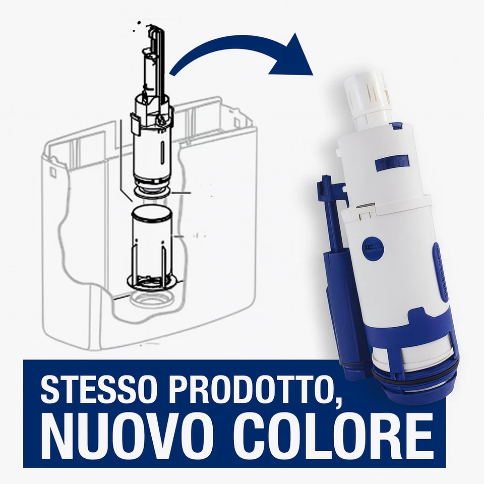 campana GEBERIT per cassetta wc da incasso completa ricambi unica sigma8 up720 - Immagine 2 di 3