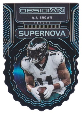 2022 Panini Obsidian AJ Brown Supernova Electric Etch Orange Jersey Match #11/50