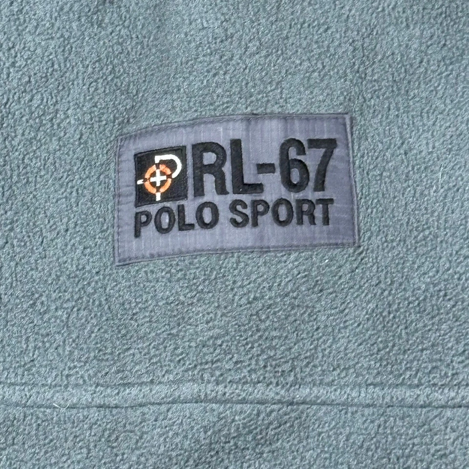 Polo Sport Ralph Lauren RL-67 Fleece Vest Mens Large Gray Blue Vintage Outdoor - Image 2 of 4