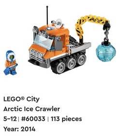 LEGO 60033: Arctic Ice Crawler ~ 100% Complete with Manual ~ Retired 2015