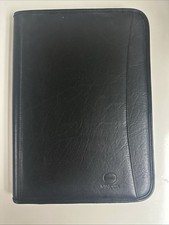 Vintage Minolta Leather Portfolio Planner Case Zip-Around 13"x10"