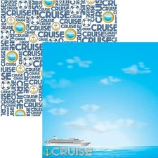 Cruise, travel DS scrapbook paper - Reminisce RSS252