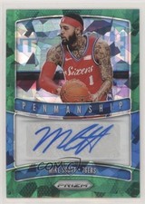 2019-20 Panini Prizm Penmanship Green Ice 14/16 Mike Scott #PM-MSC Auto 0c2