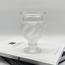 Signierte Lalique France Glas Vase Ermenonville • vintage I antik • Glaskunst
