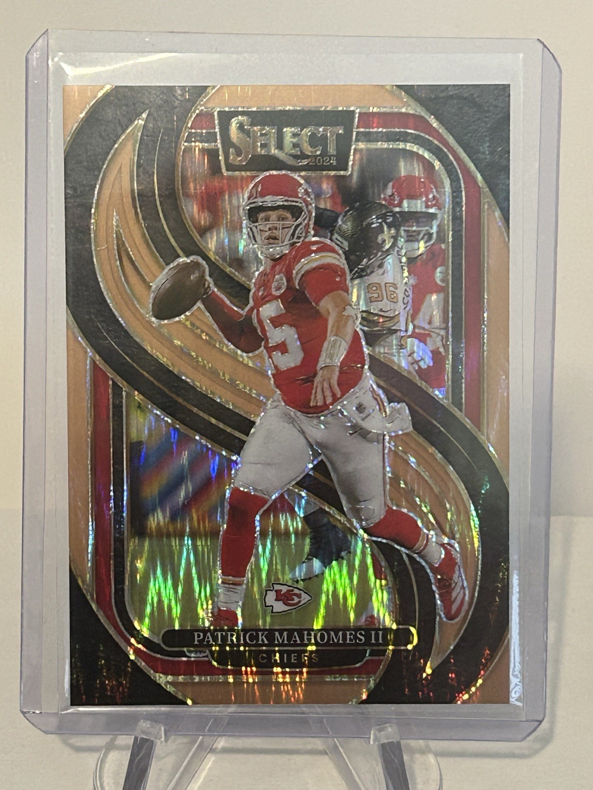 2024 Select Patrick Mahomes II Premier Level Copper Shock Prizm #/299  Chiefs