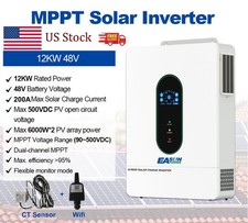12KW 12000W 48V Solar Hybrid Inverter Hybrid AC 120V/240V MPPT 200A Parallel BMS