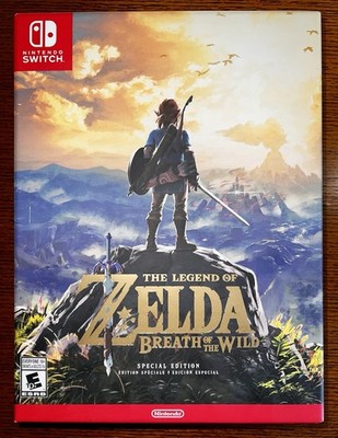 Legend Zelda Breath Wild SPECIAL EDITION EMPTY BOX + INSERTS Nintendo 2017 NICE!