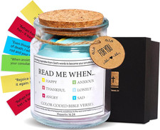 Bible Verse Jar,Christian Gift for Women,Men,Birthday Gifts for Women,Mom,Teen,F