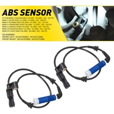 Pair Fits BMW 3 Convertible (E46) Wheel Speed Sensor Front L & R 34526792896