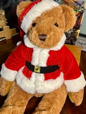 FAO Schwartz Bear Santa Christmas Plush Stuffed - Kids Holidays Gift Tree Luxury