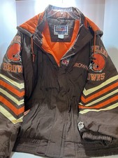 CLEVELAND BROWNS VINTAGE NFL PRO LINE STARTER FULL ZIPP JACKET SIZE L