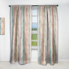 DesignQ 'Grunge Line' Modern  Contemporary Curtain Panel