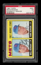 1967 Topps Set-Break #581 Mets Rookies B.Denehy, T.Seaver PSA 5 EX