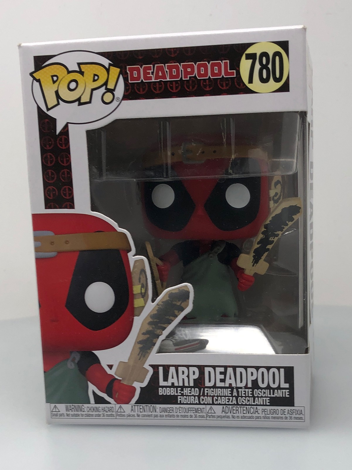 Funko Pop! Marvel Larp Deadpool #780 Walmart Exclusive Vinyl Figure Damaged Box
