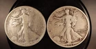 1943 Silver Walking Standing Liberty Half Dollar  LOT OF (2) NO RESERVE!!