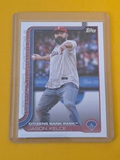 Jason Kelce 2025 Topps #FP-1 First Pitch Insert Phillies Eagles Red Blue Holo