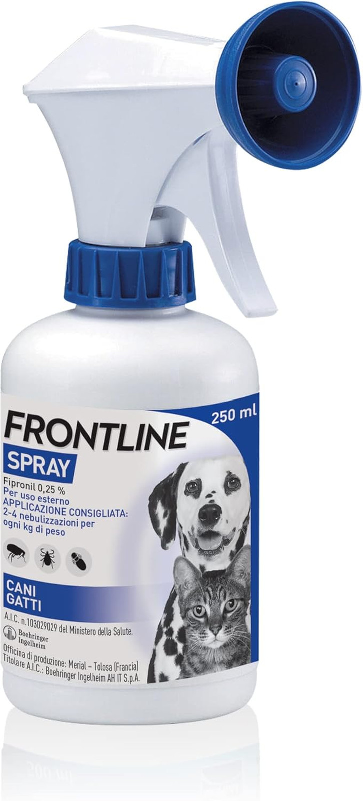Spray Frontline 250 ml Antiparassitario Cuccioli e Adulti - Shop Online