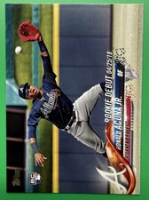 2018 Topps Update Ronald Acuna Jr Rookie Card RC #US252 Braves. rookie card picture