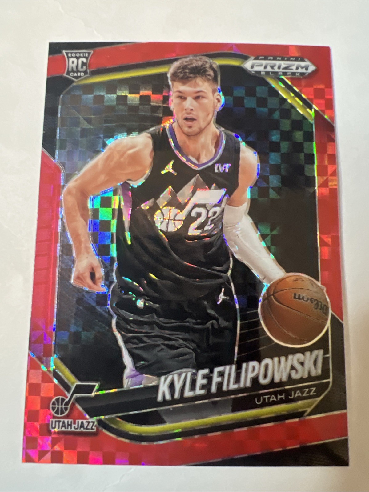 Kyle Filipowski 2024-25 Panini Prizm Black Red Power Prizm /75 #125 RC