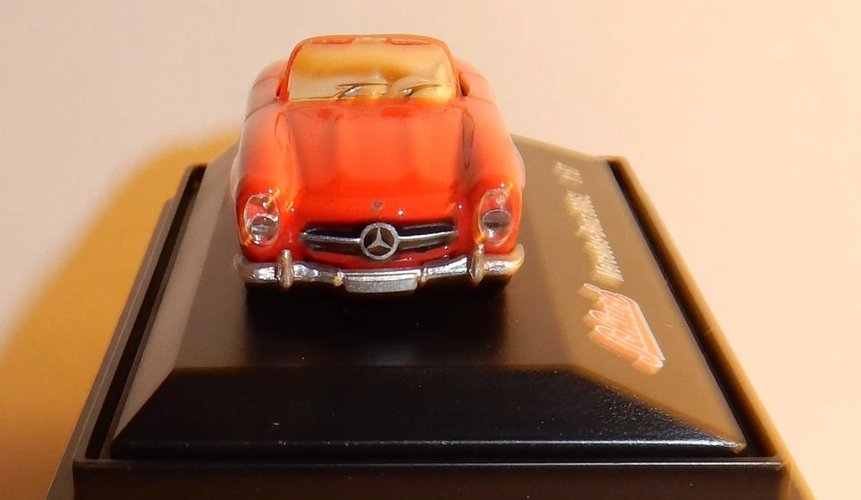 Micro IN Metallo Die Cast Schuco Ho 1/87 Mercedes-Benz 300 Sl Cabrio Rosso N - Immagine 2 di 4