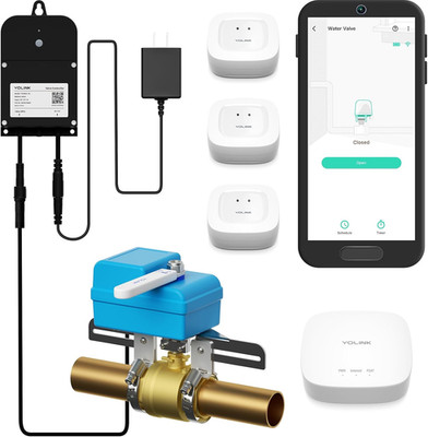 Yolink DIY Automatic Water Leak Detection & Shut-Off Starter Kit, EVO Valve Oper