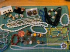 costume jewelry lot vintage faux pearls earrings bracelets boho retro wearable