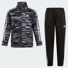 Adidas Boys 2-Piece AOP 3-Stripe Tricot Track Suit Size 5 Jacket  Jogger Pants