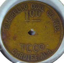 TOMBRELLO COAL CO. INC - GFT $1.00 IN MERCH. - CARDIFF, AL -TC# 159633 - EC 7856