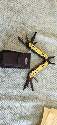 RoverTac Yellow Multi-Tool Stainless Steel Plier Knife Bottle Opener Sheath