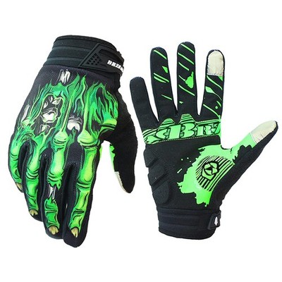 Skeleton Cycling Gloves Motorcycles Gloves Off-Road Vehicle MTB, Bicycle Glov...