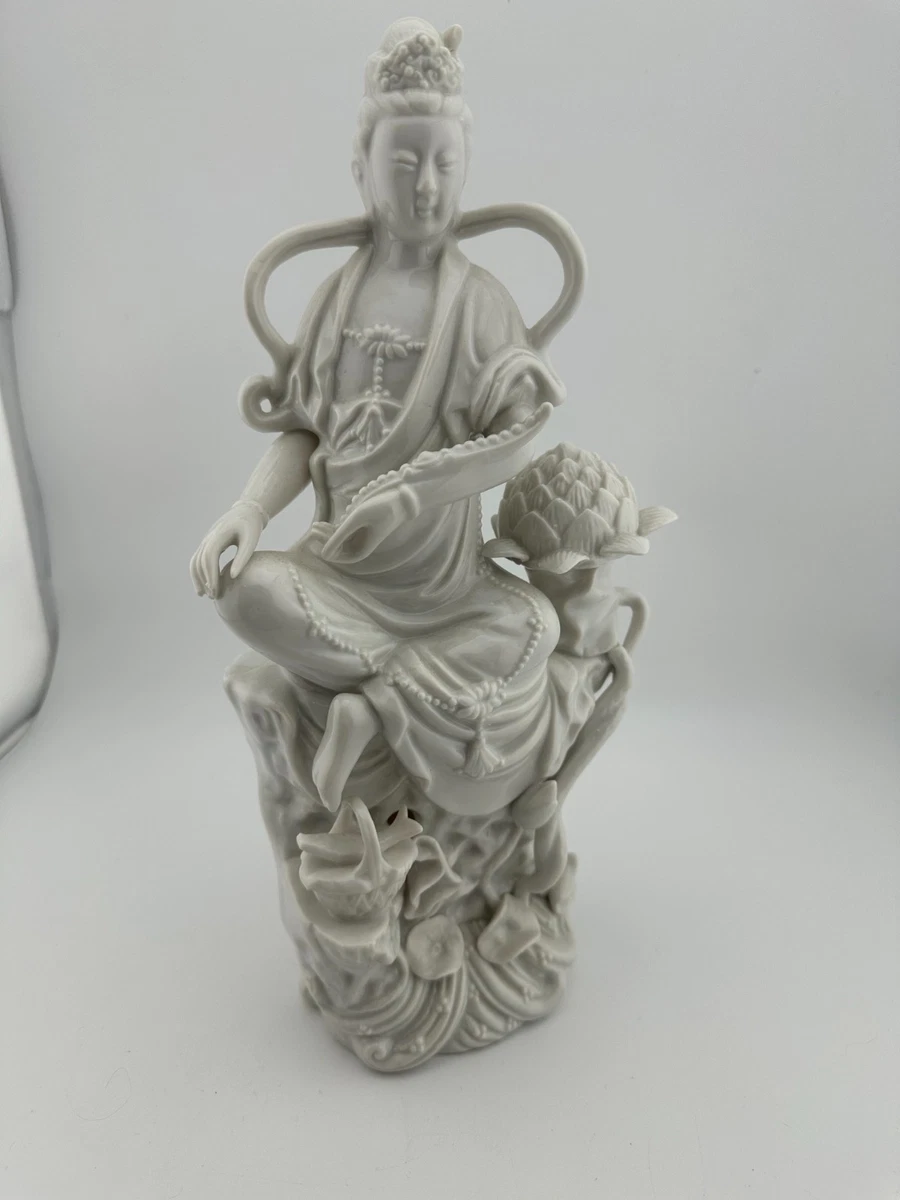 古董中国Kwan-殷雕像、白色雕像| eBay
