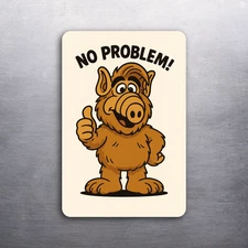 3x 2 Vintage 80's Alf TV No Problem Cartoon Art Fridge Refrigerator Magnet