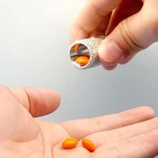 Bling Pill Case Pill Container Rhinestone Pill Box Portable Waterproof Pocket...