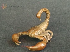 Rare Collection Chinese copper Carving Lovely Scorpion Statue Pendant Decoration