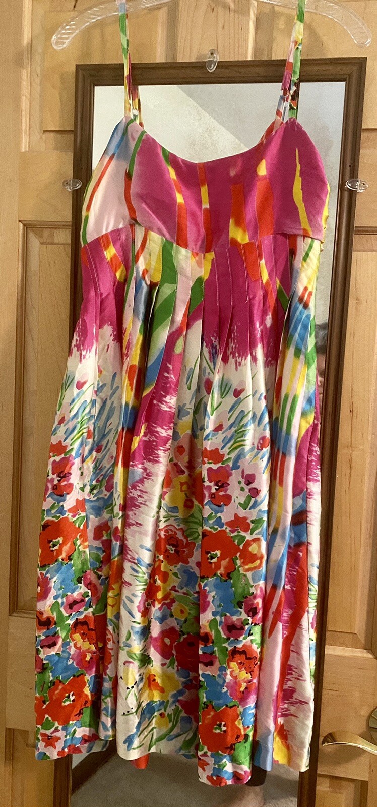 Trelise Cooper USA Dress Colorful Silk Sun Seeker Mon… Gem